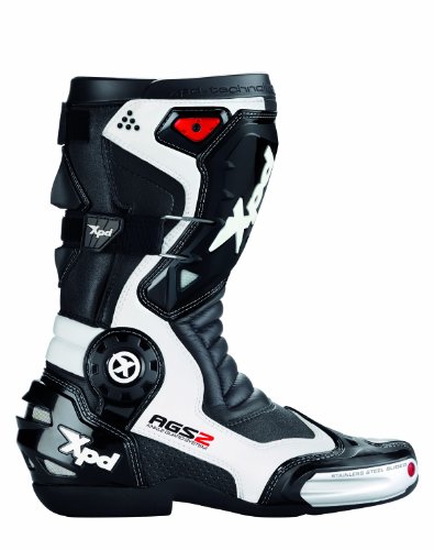 XPD Botas de XP7 Motard-R, Negro/Blanco, 38