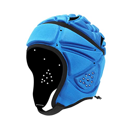 Gorro de Seguridad de Rugby, Casco Acolchado de Rugby, 7v7 Soft Head Protector Shell, Goalkeeper Sombrero de Portero de fútbol Ajustable para jóvenes, niños y Adultos Holexty