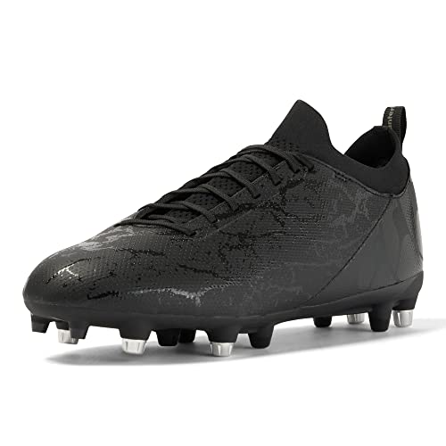 Canterbury Speed Pro Soft Ground, Botas de Rugby Unisex Adulto, Negro Gravity Gris, 44 EU