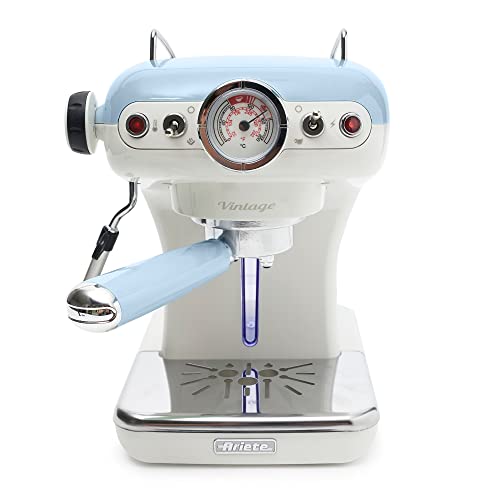 Ariete 1389 Azul - Cafetera espresso vintage, color azul