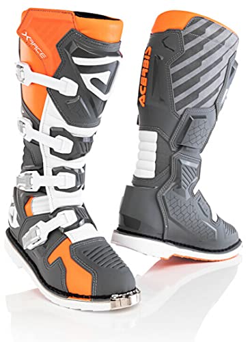 Acerbis Botas X-Race, Hombres, Naranja Gris, 44 EU