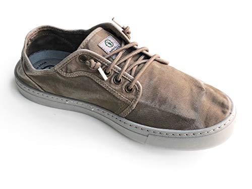 Natural World Eco - 6602E Hombre - Zapatillas Hombre - Calzado Hombre - 100% EcoFriendly - Hecho en España (42, Marron)