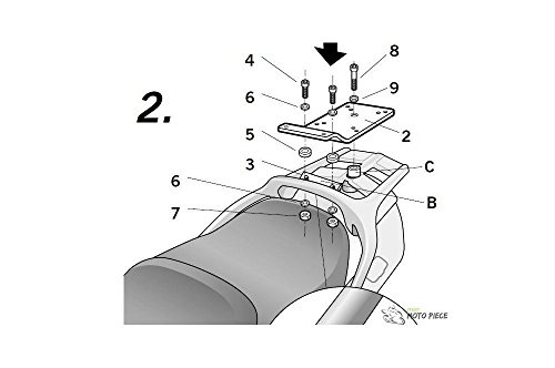 Shad Y0FJ31ST Soporte de Baúl para Yamaha Fjr 1300, Negro