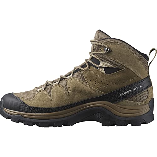 Salomon Quest Rove Gore-Tex Botas de Senderismo de Piel para Hombre, Impermeable, Cómodos, Agarre Máximo y Estabilidad, Excursionismo, Kangaroo, 48