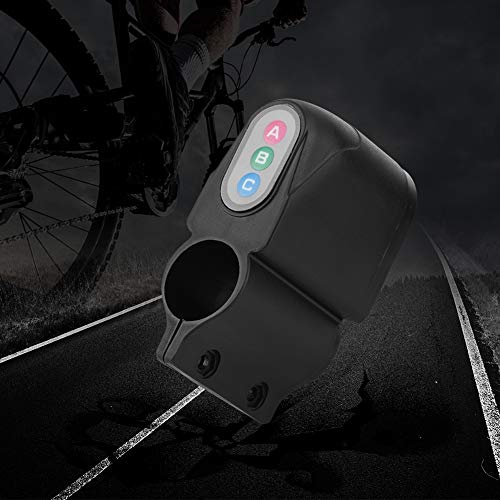 Candado de bicicleta para ciclomotor Waterprood, bloqueo de alarma de bicicleta de plástico, 6F22 9V para bicicletas, ciclomotor, uso de motocicleta