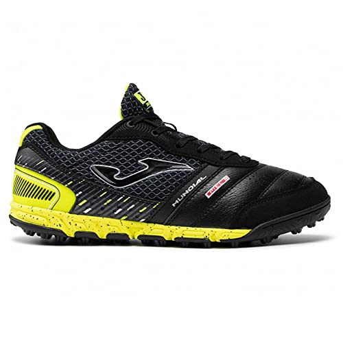 Turf Football Trainers Hombre Black Lemon Fluor, Negro y amarillo fluorescente., 44.5 EU