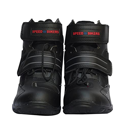 Botas de Carretera Profesionales para Moto, Zapatos de Motocicleta para Hombres y Mujeres, Zapatos de Protección para Montar Casuales,Black-38