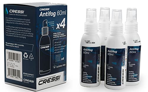 Cressi Premium Anti Fog - Antivaho Spray para Máscara de Buceo/Gafas de Natación, 60 ml 