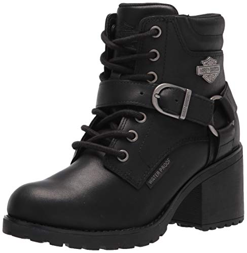 Harley Davidson Mujer Howell 5 Inch Lace Cuero Black Botas 40 EU