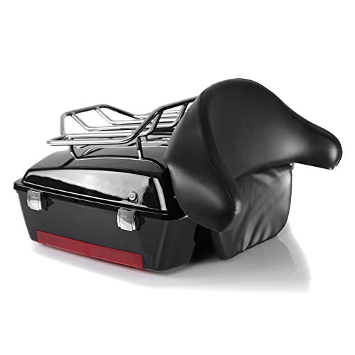 Baul Topcase Chopped-2 para Kawasaki VN 1600/1700 Classic/Tourer con Parrilla Negro