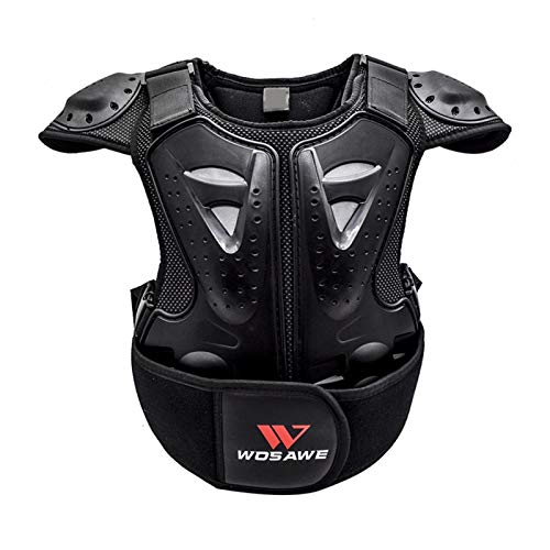 Stronrive Protección del Pecho Chicos Chaleco De Moto para Niños, Protectora Deportiva Profesional De Columna Vertebral Hombro para Motocross Patinaje Patín Esquí Snowboard