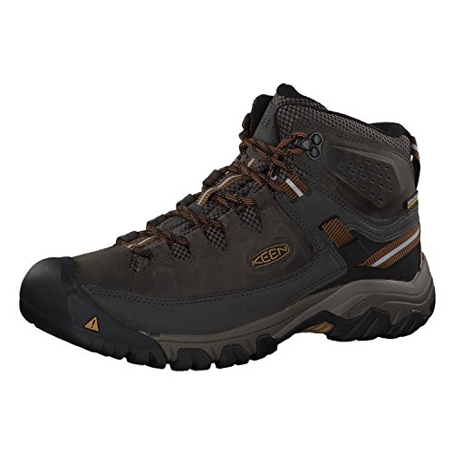 KEEN Targhee 3 Mid Waterproof, Zapatos para Senderismo, Hombre, Black Olive/Golden Brown, 47.5 EU