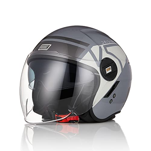 ORIGINE Casco Moto Jet Casco Scooter Abierto con Doble Visera Homologado ECE 22-06