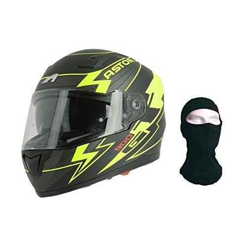 Astone Helmets - Casque de moto GT900 Arrow - Casque intégral large vision - Casque de moto intégral homologué - Casque de moto mixte en polycarbonate - Yellow M