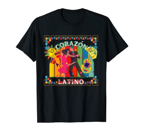 Corazon Latino Corazón Arco Sol y Luna Camiseta