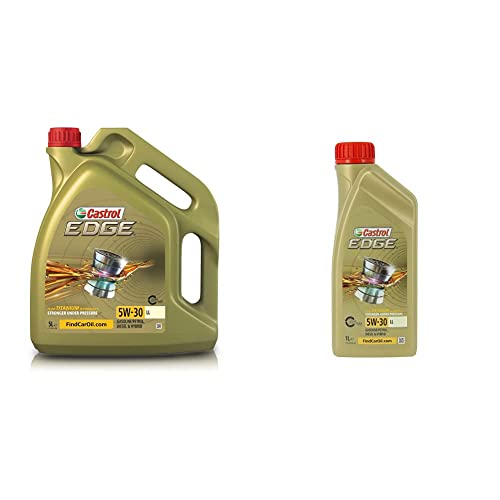 Castrol EDGE 5W-30 LL Aceite de Motor 5L, Gold & EDGE 5W-30 LL Aceite de Motor 1L