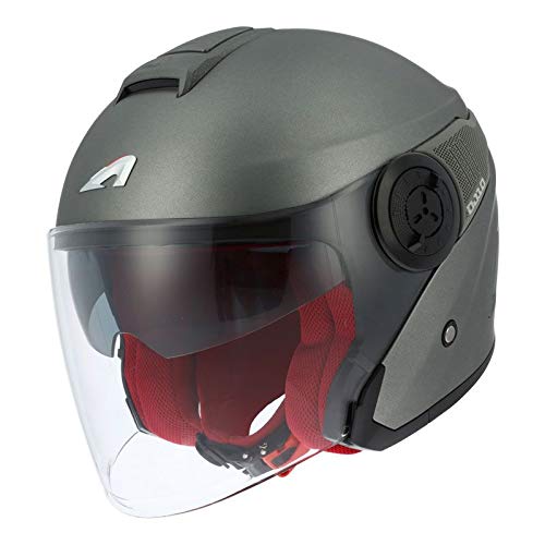 ASTONE DJ10-2 - Casco jet de titanio mate, talla S