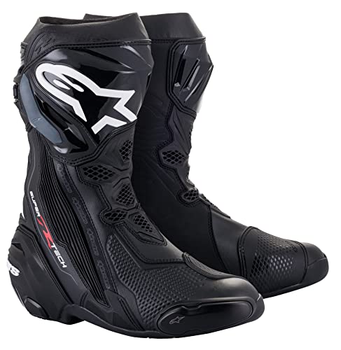 Alpinestars Botas de Moto Supertech R, Barco de Tobillo Unisex Adulto, Negro, 44 EU