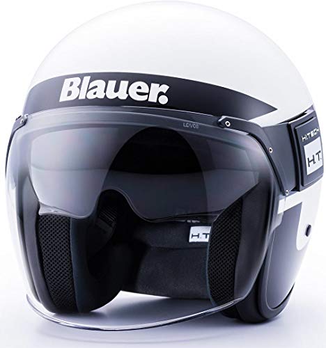 Blauer HT Casco POD STRIPES WHITE-BLACK-TITANIUM GLOSSY XL