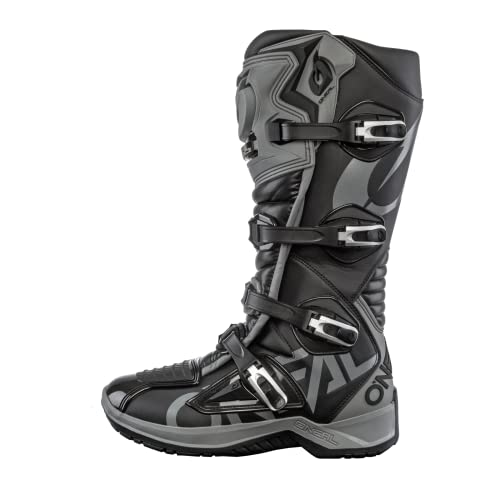 O'NEAL | Botas de Motocross | Motocicleta de Enduro | Suela antideslizante para un máximo agarre, zona del talón con forma ergonómica, forro perforado | Bota RMX EU | Adulto | Negro | Talla 43