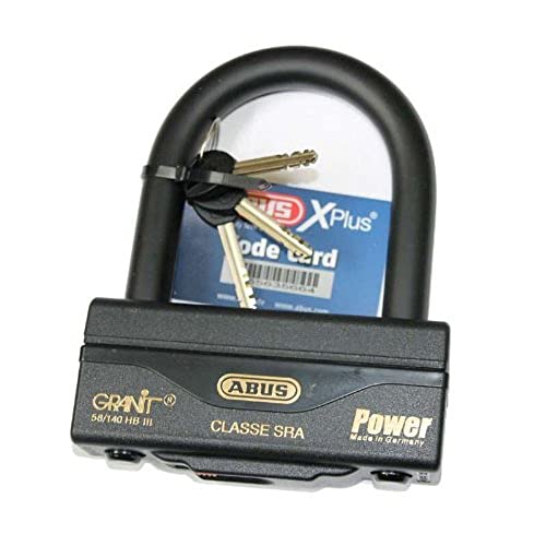 ABUS 57149 Antivol Moto U Granito Power 58/140hb100 III Série limitée homologué Sra, Noir