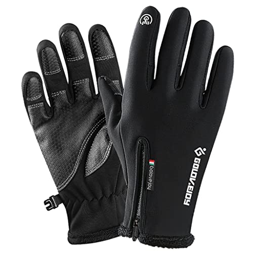 Milageto Guantes de invierno de neopreno a prueba a prueba de agua, con pantalla táctil para mujeres, hombres, frío, motos de nieve, M