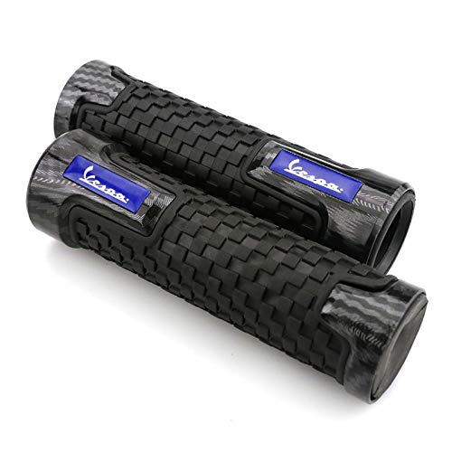 WADIMA Motocicleta Agarre Puños De Manillar De 22mm, Puños De Goma De Carbono para Motocicleta para V-ESPA GTS 300 250 125 Sprint LXV Primavera 150 LT LX S Accesorios (Color : Blau)