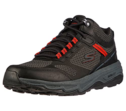 Skechers GO RUN TRAIL ALTITUDE ELEMENT, Botas para senderismo para Hombre, Black And Charcoal Leather/Textile/Synthetic, 42 EU