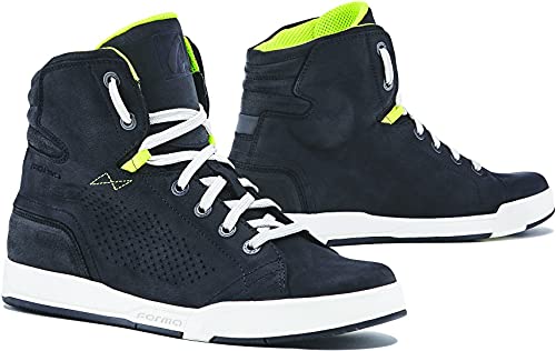 FORMA Foru160-999843, Zapatillas de Moto Hombre, Negro y Blanco, 43 EU