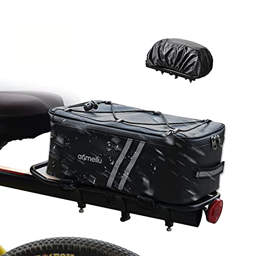 AWSOO Bolsa Trasera para Bicicleta,Multifuncional Bolsa Alforja Trasera para Bicicleta Impermeable para Bicicleta Tronco Pack Bolsa de Transporte,para Bicicleta Bicicleta de Carretera,8L