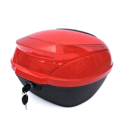 ADKINC Baúl de Viaje de Motocicleta de Gran Capacidad de 20L, baúl, Caja de Casco - 1.7KG Caja de Almacenamiento con Cerradura súper Impermeable y portátil con Tira de Advertencia Nocturna