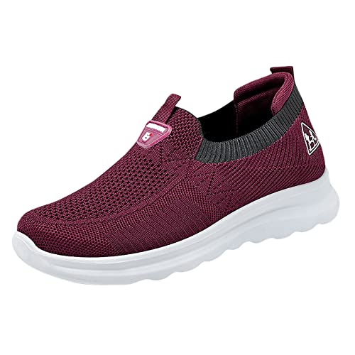 Stay&me Zapatillas Cross Invierno Zapatillas de Deporte, Zapatillas de Deporte para Mujer, Zapatillas Deportivas de Tela para Correr, Zapatillas de Deporte Botas Baratas Mujer (Purple, 38)