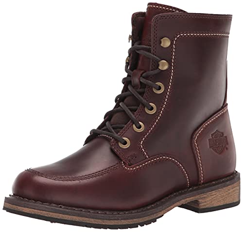 HARLEY-DAVIDSON FOOTWEAR Botas de motocicleta Henna de encaje de 5 pulgadas para mujer, Marrón, 42 EU