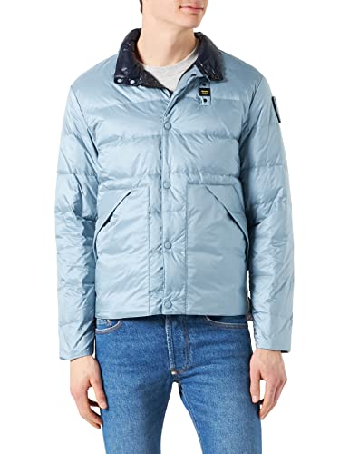 Blauer Chaqueta Corta Acolchada de Pluma, 838 Azul Polvo, XL Hombres