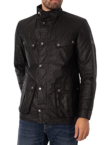 Barbour International de los Hombres Chaqueta de Cera Tourer Duke, Negro, XL