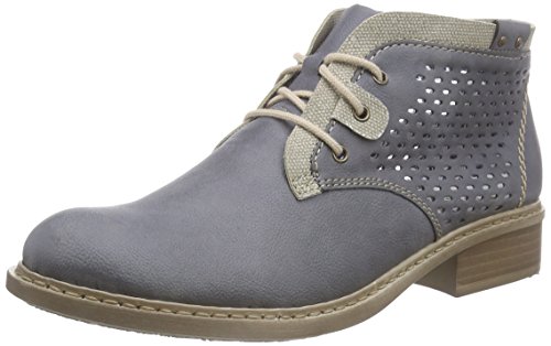 Rieker L4145, Botines Mujer, Azul-Blau (Jeans/Grau / 14), 40 EU