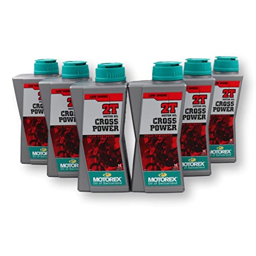 RVM Pack MOTOREX Aceite De Mezcla Motorex Cross Power 2T En Un Pack De 6 Unidades | Aceite De Mezcla Sintético 2T Cross Power 2T En Envases De 1L. Total 6 Litros