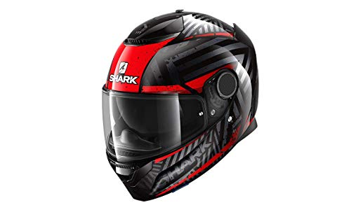 Shark Casco de moto SPARTAN 1.2 KOBRAK KRR, Negro/Rojo, M