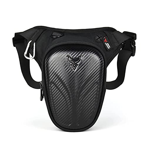 Eshow Bolsa de Pierna y Cintura para Hombres en Nylon, Riñonera Multifuncional para Herramientas de Trabajo y Motocicletas, Adecuada para Montañismo, Ciclismo y Senderismo