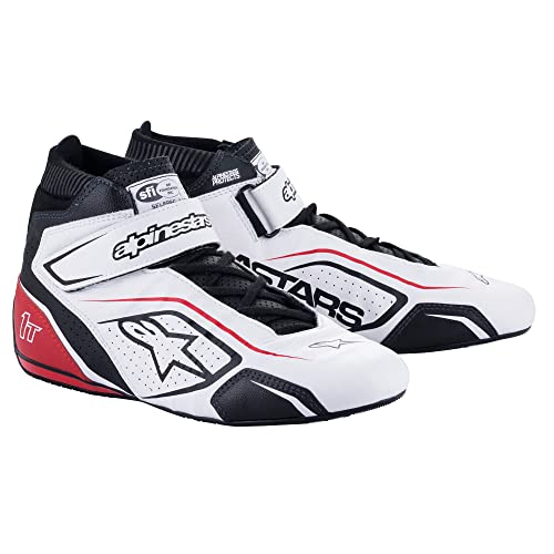 Alpinestars TECH-1 T V2 Zapatos US - Blanco/Negro/Rojo - 7