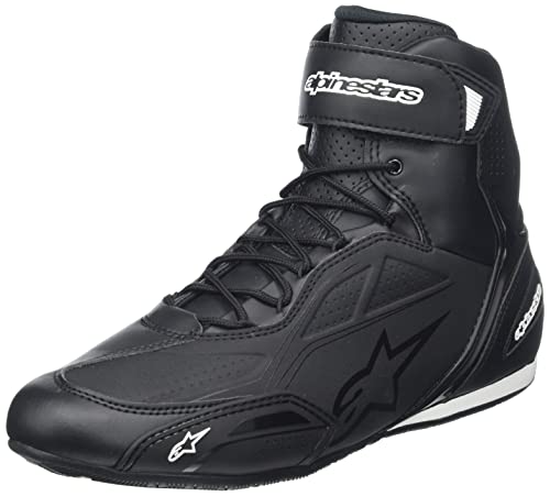 Alpinestars Faster 3, Botas de Motociclista Hombre, Negro Blanco, 45 EU