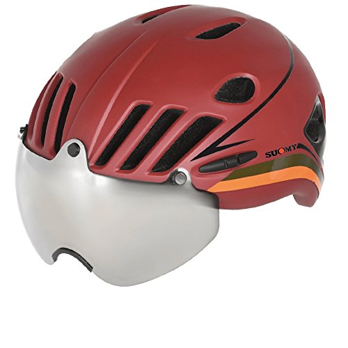 SUOMY Casco Strada Vision Burdeos/Negro Talla M (Cascos MTB y carretera))