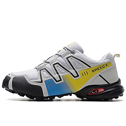 Zapatos De Ciclismo Para Hombre Zapatos De Bicicleta Mtb Zapatos De Bicicleta De Montaña Zapatos De Senderismo Zapatillas De Malla Deportes Al Aire Libre Zapatos De Senderismo,39~48EU,White-48EU