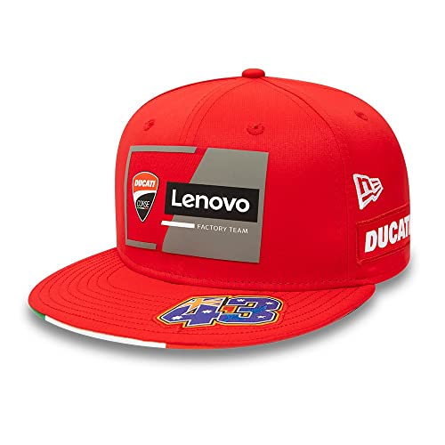 New Era Ducati Moto GP 9Fifty Team Snapback Gorra (as8, Alpha, M, L, Estándar, Escarlata, M/L), Escarlata, M-L, Escarlata