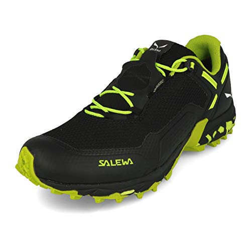 SALEWA MS Speed Beat Gore-Tex, Zapatillas de Deporte Hombre, Negro (Black out/Fluo Yellow), 42 EU