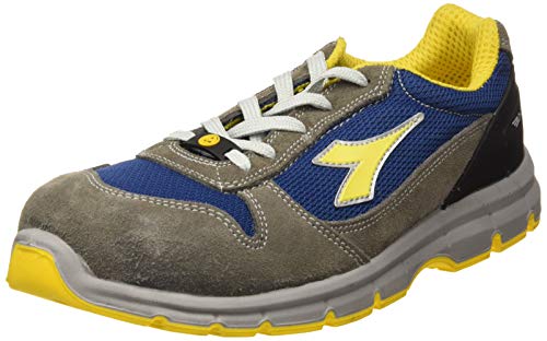 Utility Diadora RUN TEXT LOW S1P SRC ESD, Zapatos Unisex Adulto, GRIS (CASTELLO/BLU INSEGNA), 42 EU