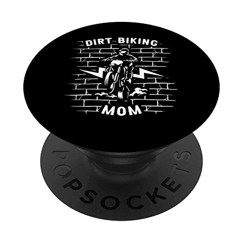 Supermoto Madre Motociclista - Biker Motocross Dirt Bike PopSockets PopGrip Intercambiable