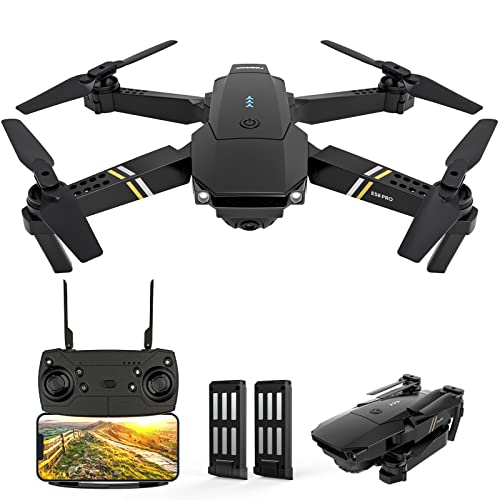 TEEROK E58 Pro Drones con Cámara 1080P para Adultos o Niños, WiFi FPV Drone para Principiantes,RC Quadcopter con Una tecla de Inicio,Modo sin Cabeza,3D Flips,Juguetes Regalos