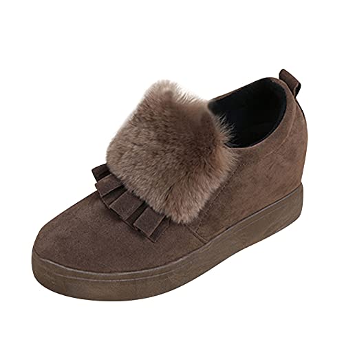 Dasongff Botas planas para mujer ante – Botas de invierno para mujer, botas de otoño, invierno, estilo vintage, botas de mediados de pantorrilla, botas de moto, plataforma, tacón Chelsea Boots,