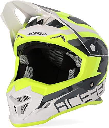 ACERBIS 0022821.455.064 Profile 4 Casco Motocross Amarillo/Blanco M (57/58), Unisex-Adult, XXL